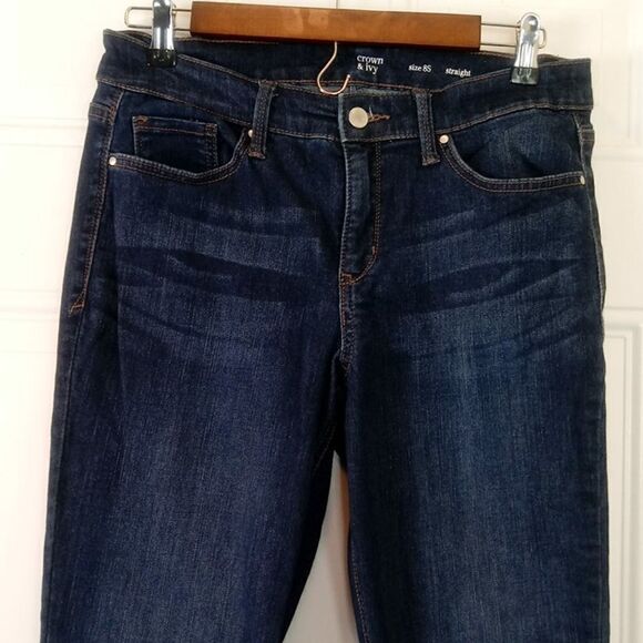 crown & Ivy five pocket straight jeans - Picture 1 of 8